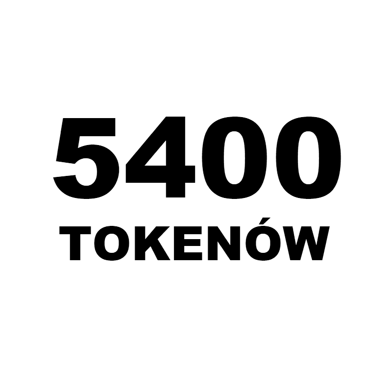 Pakiet 5400 Tokenów AI Pakiet 5400 Tokenów AI