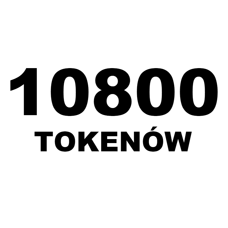 Pakiet 10800 Tokenów AI Pakiet 10800 Tokenów AI